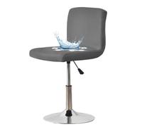 EnxJire Funda para Taburete de Bar Waterproof Bar Stool Chair Cover Short Back Office Rotating Lift Elastic Seat for Hotel Banquet Dining(Grey)