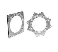 EnxJire Plato giratorio con rodamiento Base giratoria de hierro 360 grados for muebles, soporte for exhibición tartas, galvanizado, cuadrado hueco, 1 unidad(3-inch 1pcs)