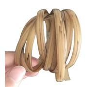 EnxJire Ratan Rollo Mimbre Ratán sintético Plano de 10M, Material de Tejido Degradado con impresión marrón, Mesa de Silla de reparación de Punto de plástico, ratán PE