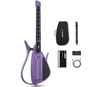 Enya CYBER-G Guitarra Smart Innovadora - Sin Cuerdas Guitarra Travel Guitar portátil & Silent E-Guitar con teclas LED, Drum & Bass, cientos de sonidos, altavoz incorporado para aprendizaje rápido