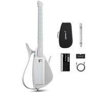 Enya CYBER-G Guitarra Smart Innovadora - Sin Cuerdas Guitarra Travel Guitar portátil & Silent E-Guitar con teclas LED, Drum & Bass, cientos de sonidos, altavoz incorporado para aprendizaje rápido