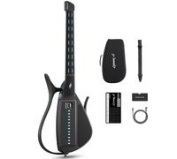 Enya CYBER-G Guitarra Smart Innovadora - Sin Cuerdas Guitarra Travel Guitar portátil & Silent E-Guitar con teclas LED, Drum & Bass, cientos de sonidos, altavoz incorporado para aprendizaje rápido