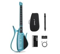 Enya CYBER-G Guitarra Smart Sin Cuerdas - Innovadora Silent & E-Guitarra con Teclas LED, Drum & Bass, Cientos de Presets, Hojas de Acordes Interactivas App para Aprender, Practicar y Actuar - Azul