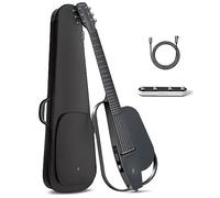Enya Guitarra Eléctrica Acústica - NEXG 2 Versión Básica Guitarra Pro de Fibra de Carbono 38 Pulgadas Negra para Niño Adulto con Altavoz Inalámbrico 80W Pedal Cargador y Funda