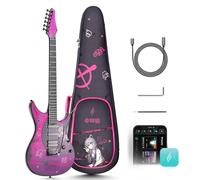 Enya Guitarra eléctrica Inspire 39" Smart Guitarra eléctrica de fibra de carbono con altavoz inalámbrico de 15 W, 20 sonidos diferentes