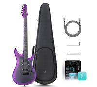 Enya Guitarra eléctrica Inspire 39" Smart Guitarra eléctrica de fibra de carbono con altavoz inalámbrico de 15 W, 20 sonidos diferentes