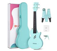 Enya Nova U Ukulele de 23 Pulgadas de Fibra de Carbono para Viaje - Kit para Principiantes (Incluye Lecciones, Funda, Correa, Cejilla y Cuerdas) -Azul