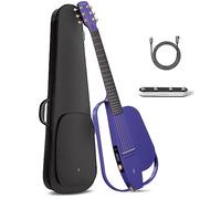 Enya Set Guitarra Fibra Carbono - NEXG 2 Básica Guitarra Eléctrica Acústica Profesional Púrpura de 38‘’ Smart Silent Electric Guitar para Adultos Niños Principiantes Viajes Concierto Tocar y Cantar