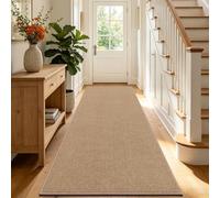 Enyhom Alfombra Pasillo Larga 80 x 200cm, Alfombra Cocina Lavable Antideslizante Elegante Alfombras de Pasillo, Tapete Entrada Alfombra de Cocina para Sala de Estar Dormitorio Baño, Marrón