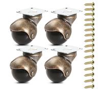 ENYKE - Ruedas giratorias de 2 pulgadas para muebles, estilo vintage, de lat n antiguo, juego de 4 para mesa de centro, otomana, resistente, capa