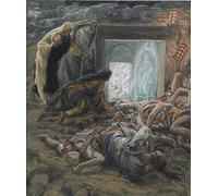 ENYLUFUT Famoso Cuadro en Lienzo Impresión de Imagen María Magdalena y las santas mujeres en la tumba de Jacques para la Decoración del Hogar de la Oficina 60x90cm