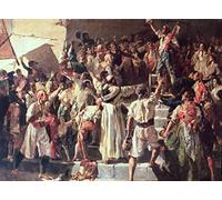 ENYLUFUT Famoso Lienzos Modernos Pósteres en Lienzo el Grito del Paletero Declarando Fue sobre Napoleón de Joaquín Sorolla para Decoración de Paredes 60x90cm
