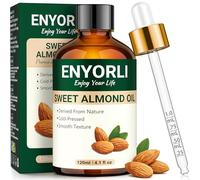 ENYORLI 120ML Prensado en Frío Aceite Esencial de Almendras Dulces Aceite Base de Origen Vegetal Hidratante Cuidado Facial y Corporal Nutritivo para el Cabello Aceite Esencial único Diluido