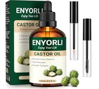 ENYORLI Aceite de Ricino120 ml Prensado en Frío Aceite Nutritivo Vegetal Cuidado Facial Nutrición Corporal Profunda Fortalecimiento Capilar Masajes Aceite Esencial Diluido
