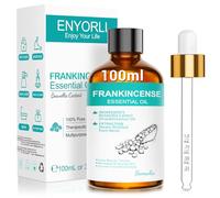 ENYORLI Aceite esencial de incienso 100 ml, natural, para difusor, masaje relajante, velas, perfume para el hogar y ambiente Zen, botella de vidrio, uso externo únicamente