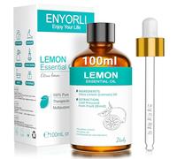 ENYORLI Aceite Esencial de Limón 100ml Aromaterapia Natural para Difusor Masaje Corporal Diluido Limpieza del Hogar Ambientador de Espacios