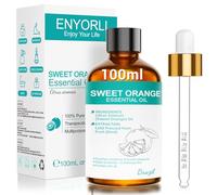 ENYORLI Aceite Esencial de Naranja Dulce 100% Natural 100 ml Gran Capacidad con Gotero ideal Para Mejorar el Estado de Ánimo Cuidado Natural de la Piel Purificación del Aire Bricolaje y Masajes