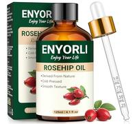 ENYORLI Aceite Esencial de Rosa Mosqueta de 120 ml Prensado en Frío Aceite Iluminador y Nutritivo de Origen Vegetal para Hidratar el Rostro Nutrir el Cuerpo y Suavizar el Cabello Adecuado