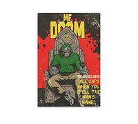 ENYPOLIS Póster retro de MF Doom con impresión HD e impresiones en lienzo, póster artístico para decoración de habitación, sin marco, 30 x 45 cm