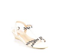 Enza Nucci Sandalia, blanco/negro, 40 EU
