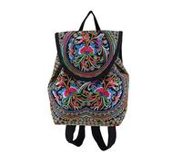 Enzege Mochila de Mujer Mochila Étnica Bolsa de Bordado para Escuela Viajar Compras Citas Fiesta Vacaciones