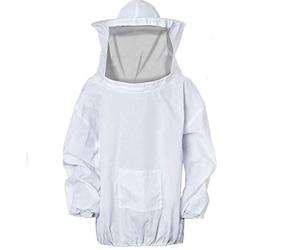 Enzege traje de Apicultura, Chaqueta para Apicultura, Traje súper Grueso bañador de Velo Plegables Cerca Delantal