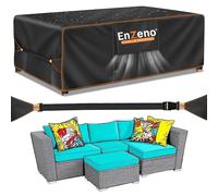 Enzeno Funda Muebles Exterior Impermeable 200x150x74cm Funda Muebles Exterior Rectangular Anti Viento Impermeable Cubierta para Muebles de Jardin con Salidas de Aire Funda Exterior Muebles Jardin
