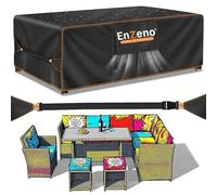 Enzeno Funda Muebles Exterior Impermeable Cubierta para Muebles de Jardin Rectangular Anti Viento 200x160x74cm