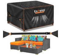 Enzeno Funda Muebles Exterior Impermeable Cubierta Rectangular Anti Viento 200x200x74cm para Muebles de Jardín con Salidas de Aire