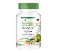 Enzima de Papaya - VEGANA - Papaína + Amilasa + Proteasa - Enzimas Digestivas Naturales - Dosis elevada - 100 Comprimidos - Calidad Alemana