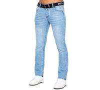 Enzo Jeans Hombre Pantalones Rectos Corte Normal Cinturón Gratis Denim GB Tallas