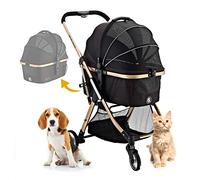 Enzo Pet Stroller Pista - Cochecito superligero 3 en 1, portabebés, asiento de coche para mascotas