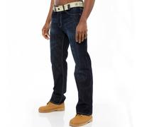 Enzo Vaqueros Hombre Pierna Recta con Cinturón Corte Normal Pantalones Ru Tallas