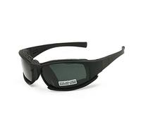 EnzoDate polarizado ejército Gafas de Sol, Gafas Militares 4 Lente Kit, Hombres Juego de Guerra táctica Gafas al Aire Libre… (Negro, Polarizado)