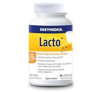 Enzymedica, Lacto, Fórmula Enzimática de Acción Rápida para la Intolerancia a Lactosa y a Caseína, contra la Contaminación Cruzada, Sin Gluten, Vegana, 90 Cápsulas