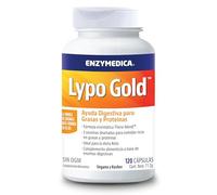 Enzymedica, Lypo Gold, Fórmula Enzimática, Reduce los Gases y la Hinchazón, Indicada para una dieta Keto, Mejora la Absorción de Nutrientes, Sin Gluten, Sin Lácteos, Vegano, 120 Cápsulas