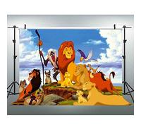 EOA 7 (W) x 5 (H) FT Cartoon Lion King Fotografía telón de Fondo de Safari Tropical Fondo de cumpleaños, Selva, Bosque, Animales, Banner de Estudio