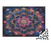 EOADVBZGR Mandala Flores Rompecabezas De Madera 1000 Piezas, 1000pcs (75x50cm) Puzzle para Adultos, Juego Familiar