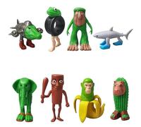 EOAMGO Italian Brainrot Figuras Juego de 8 Figuras Tung Sahur, Tralalero Tralala Figuras de Juguete para Adultos, Divertidas Decoraciones de Escritorio Tiburón, Cocodrilo, Mono, Regalo icónico (8