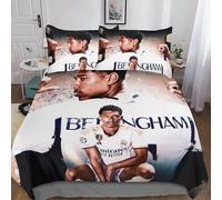 EOASNRTCB Juego De Ropa De Cama, 3D Jude Bellingham Impresión Microfibra, Incluye Funda Nórdica Y Funda De Almohada, Double（200x200cm）
