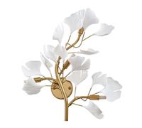 EOEO Lámpara de Pared de Ginkgo para Interiores G9 3 Temperaturas de Color de Lujo de Metal Ginkgo Biloba Decoración Moderna Decorativa para Dormitorio, Sala de Estar, Habitación Infantil.