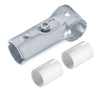 eoere 20 juegos de abrazaderas de tubo en T de 1 pulgada, abrazadera de valla de eslabones de cadena, acero al carbono, abrazaderas de riel de extremo de valla, grosor de 2 mm (compatible con tubos de