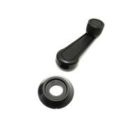 Eofooq Manecillas elevalunas 1 pieza de manivela universal para ventana, manija de palanca para puerta, manija de conexión para ventana, manija de repuesto(Black)