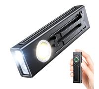 EOIWUY Linternas LED Alta Potencia, 4 en 1 Enfoque/UV/COB Inundación | Linterna LED potente profesional, diseño plano y clip magnético, para emergencias en casa, camping, detección de orina y