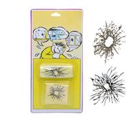 Eoixuqba 10 Pegatinas para Ventana con Agujero de para Ventanas, Agujeros de para Coche, Pantalla Rota, Divertido Agujero de Falso,