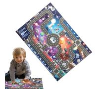 Eoixuqba Alfombra para Coche, Alfombra de Juego para Coche, Alfombras de mapas de Carreteras, Alfombra para niños de 33 x 22 Pulgadas, alfombras para Coche de Juguete para niños, Alfombra de Juego