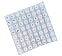 Eoixuqba Calcomanías para Teclado, Funda de Teclado para Uñas Largas con Letras, Accesorio Antideslizante para Escritura Protección Hombres Mujeres Portátil Ordenador Aprendizaje Idiomas