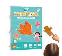 Eoixuqba Cuaderno de aprendizaje de geometría, fomento del pensamiento espacial | Material educativo para enseñanza en el hogar para niños y niñas en edad escolar y primaria