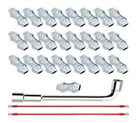 Eoixuqba Empalmador de conector de cuerda de polietileno, empalmador de cables agrícolas, kit de conector M5, herramienta de de cuerda eléctrica agrícola para construir una granja segura