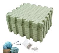 Eoixuqba Esteras de Bloqueo de Ganchillo, 32 x 32 x 1,9 cm con Rejilla, esteras para Sujetar artesanías, esteras para tensar Manualidades, Ganchillo, Puntas, líneas de Rejilla, Espuma, Tabla de Tejer